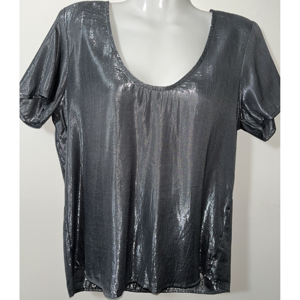Velvet By Graham & Spencer Women's Top XS Metallic Party Bling‎